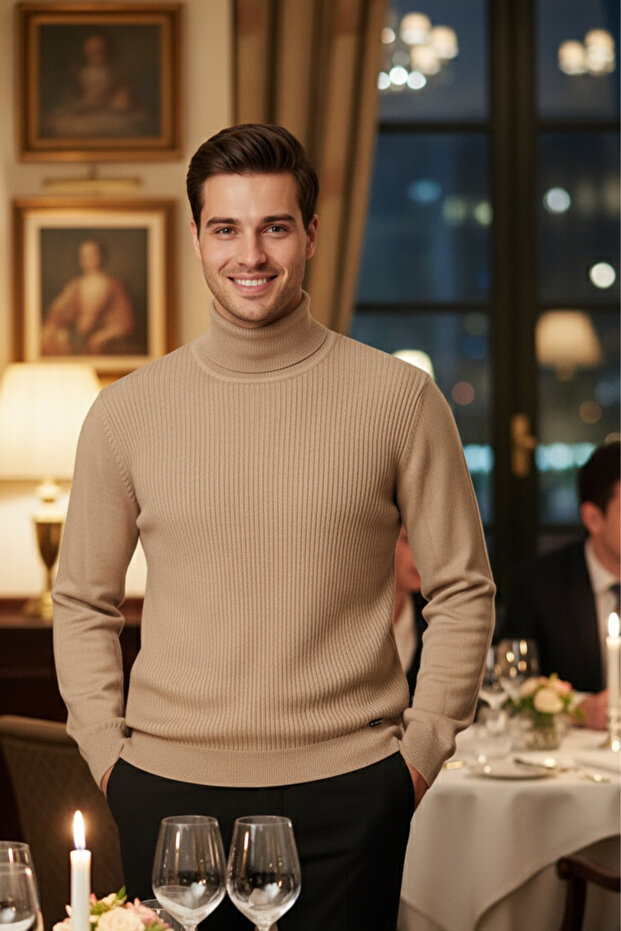 سترة رجالية كلاسيكية بياقة صياد منقوشة - 3