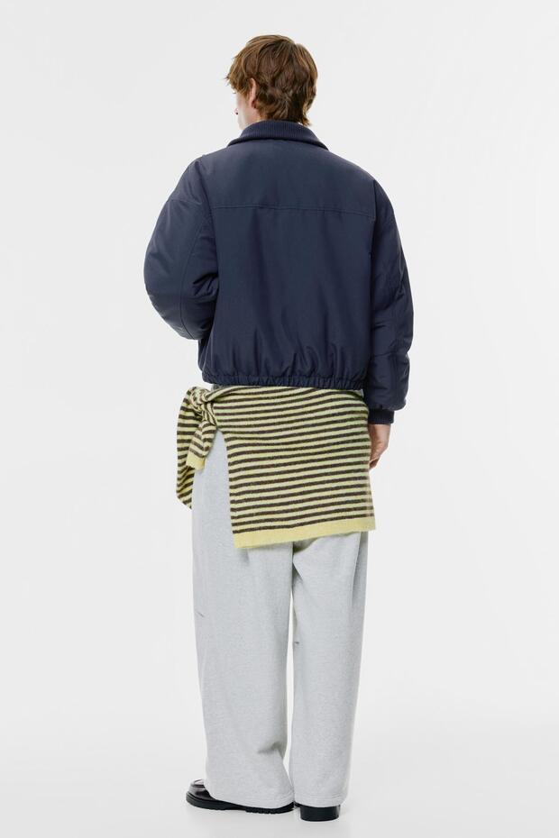 Dik yaka bomber ceket - 5