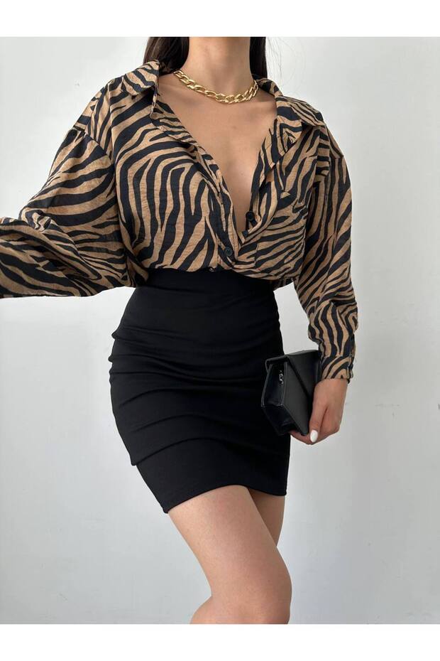 KETEN OVERSİZE GÖMLEK - 2