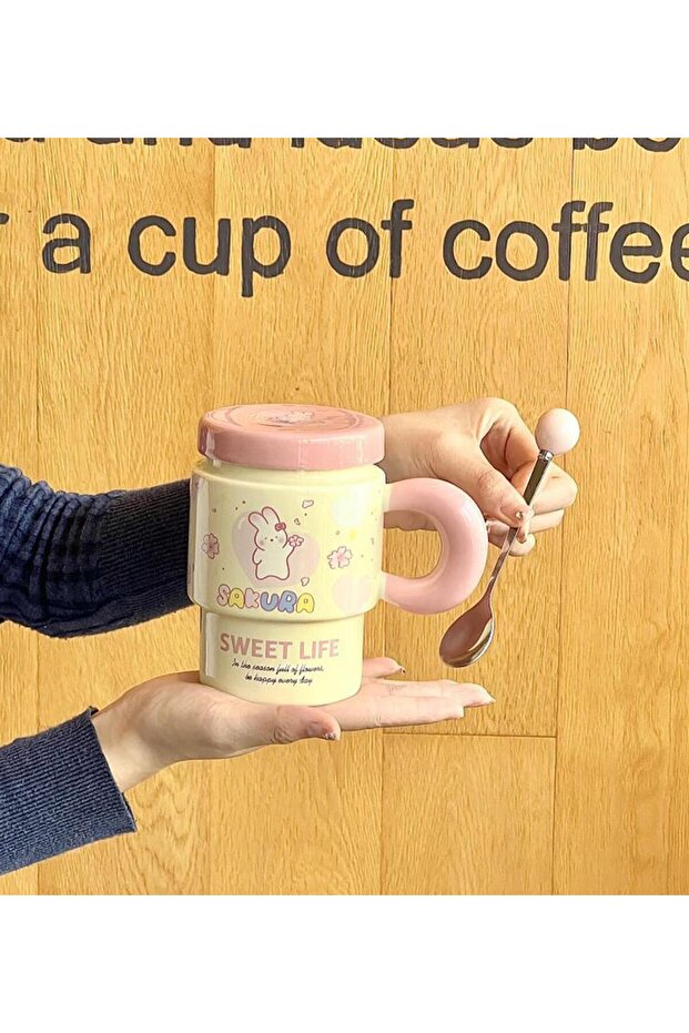 Mutlu Günler Temalı Seramik Kupa - 2