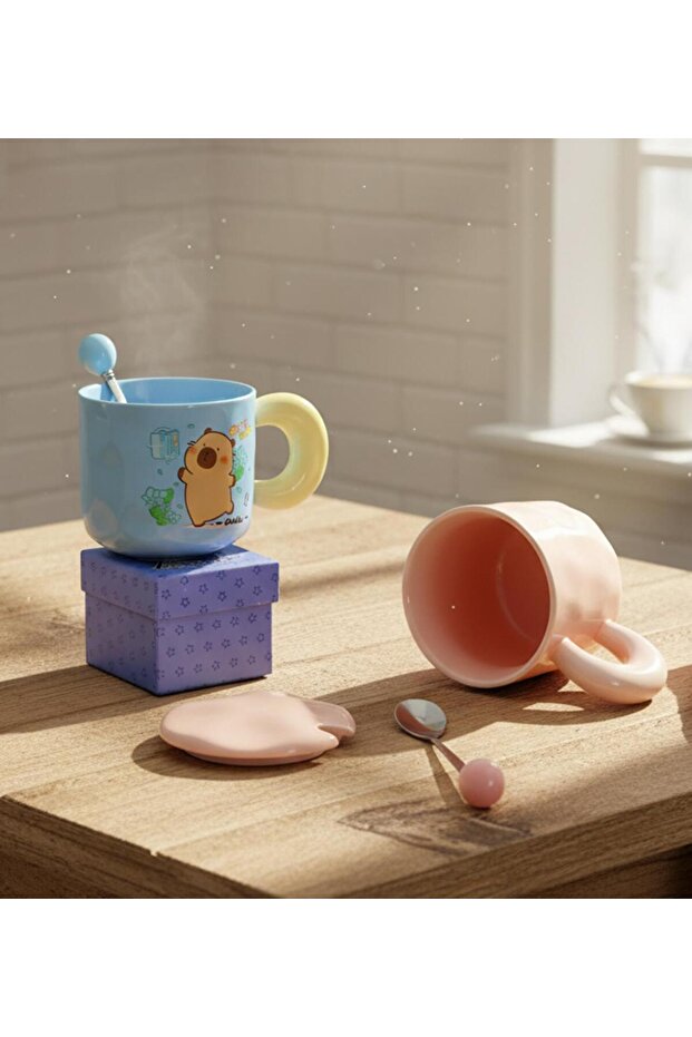 كوب سيراميك بتصميم كابيبارا اللطيف - 2