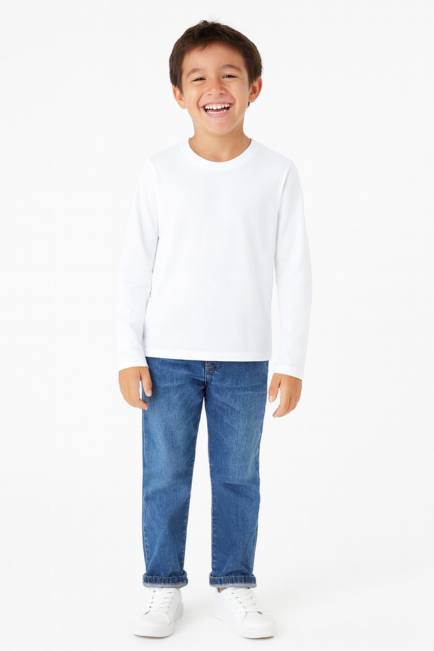 Boys' Long Sleeve Crew Neck T-Shirt
