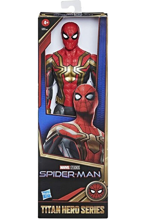 بدلة Spider-Man No Way Home مقاس 12 بوصة باللونين الأسود والذهبي