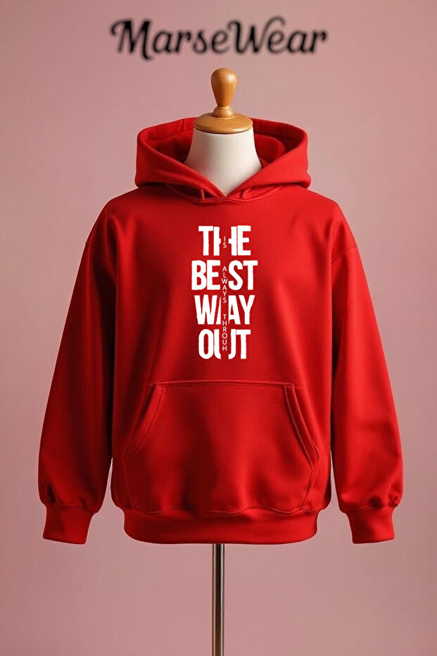 سويت شيرت كبير الحجم مطبوع من القطن بثلاث خيوط - 1