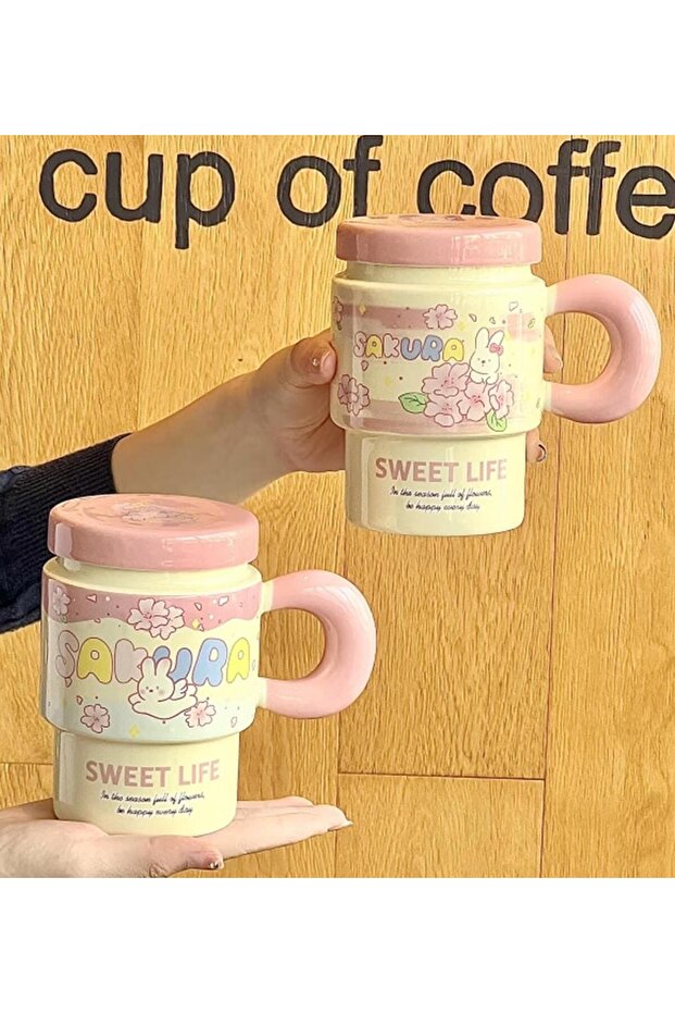 Mutlu Günler Temalı Seramik Kupa - 3