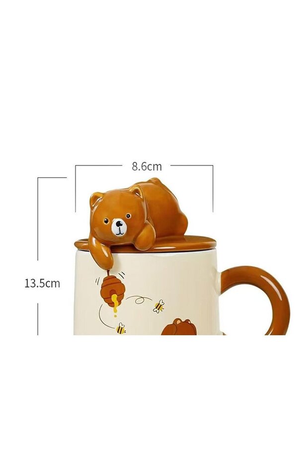 Sevimli Ayı Temalı Seramik Kupa - 2