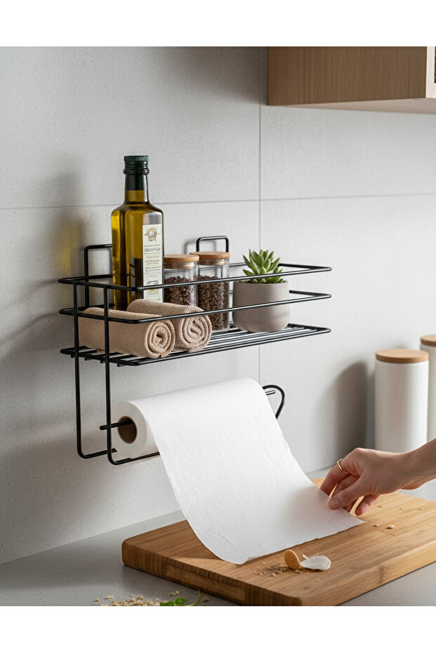 حامل مناديل ورقية مستطيل الشكل من رافلي * أسود - 1