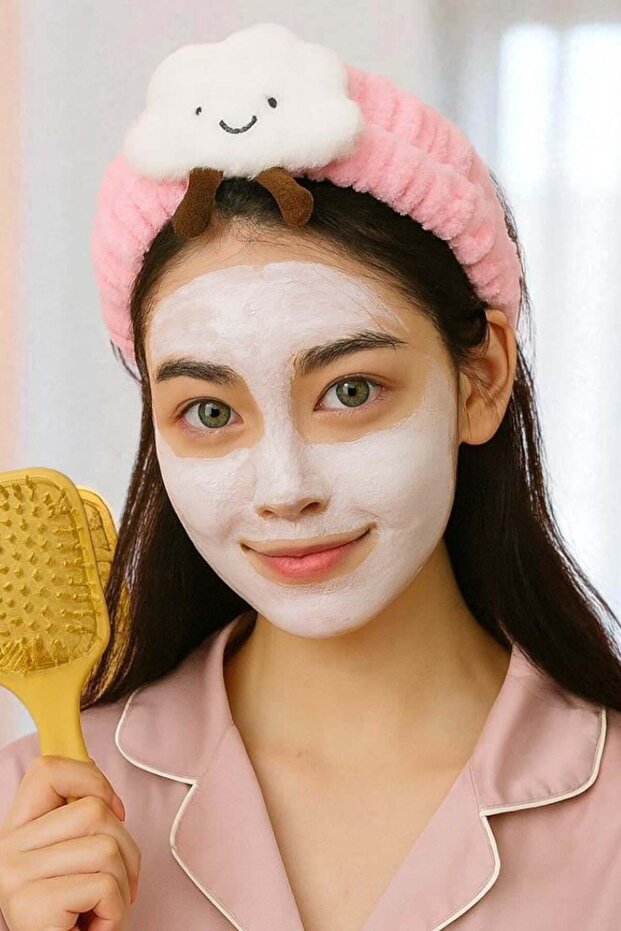 Cloud Figured Plush Spa Headband - 1