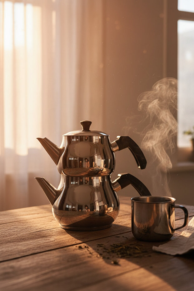 Antonio Midi Size Black Teapot Set - 2