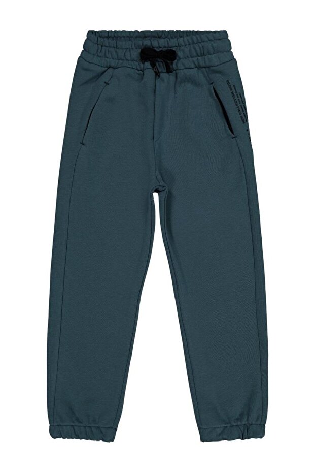 Zippered Pocketed Segmented Tracksuit Bottoms for Ages 6-9 - Gray 8-9 Years