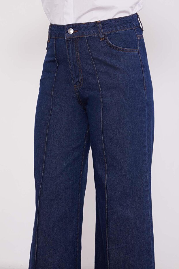 NERVÜRLÜ GENİŞ PAÇA WIDELEG JEAN PANTOLON - 6
