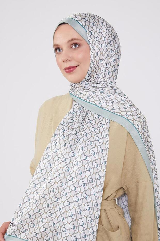 شال ذو نمط سلسلة باللون الأخضر النعناعي