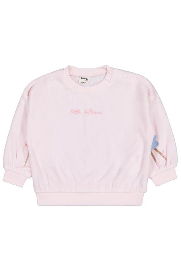 Ballerina Embroidered Sweatshirt for 6-18 Months - Pink 18-24 Months