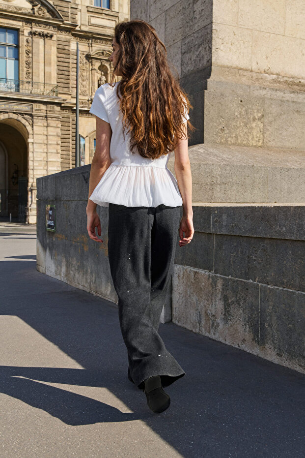 İşlemeli Pantolon - 6