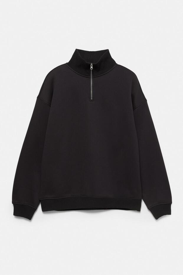 Fitilli fermuarlı sweatshirt - 7