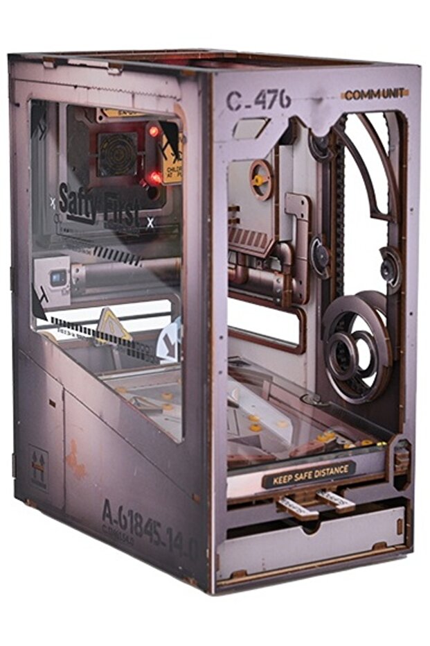 Mini Pinball Game Led Lighted DIY 3D Puzzle Book Nook - 2