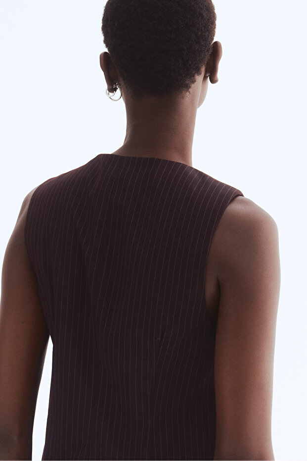 Tek Sıra Düğmeli Yelek - 4