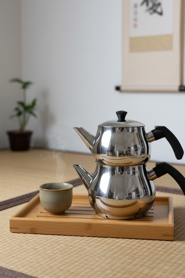 Antonio Midi Size Black Teapot Set - 1