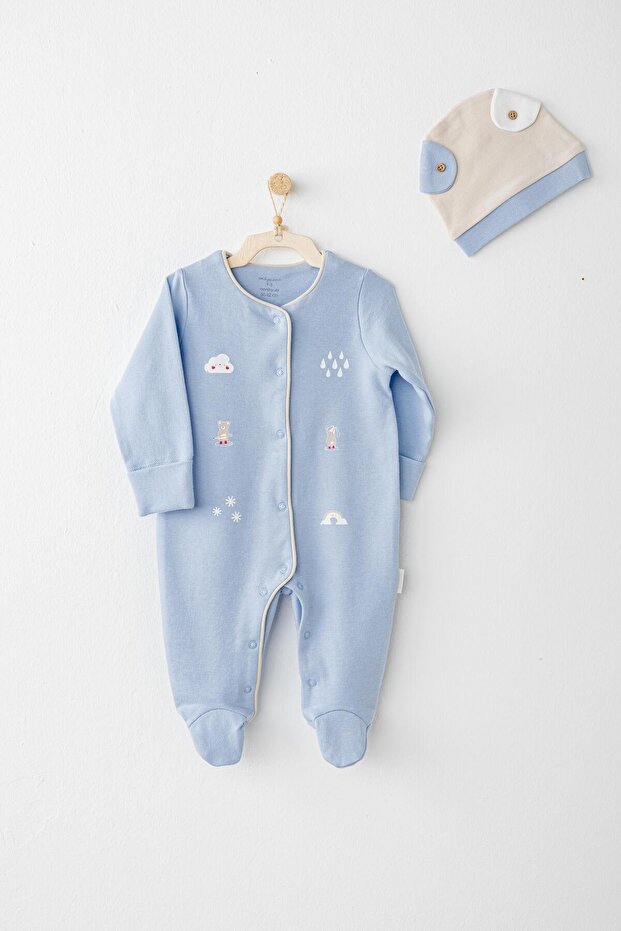 Ac26072 Hat Set Rainbow Romper Set Blue