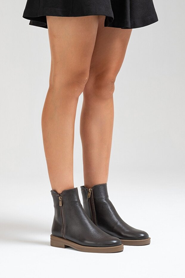 Leather Women's Boots Brown