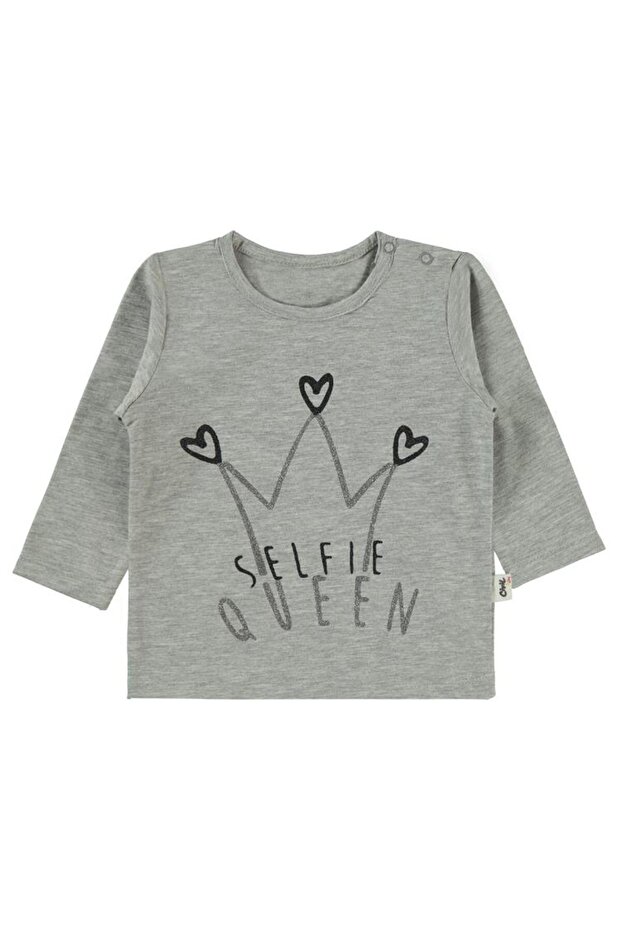 Heart Crown 6-18 Months Sweatshirt - Gray 6-9 Months