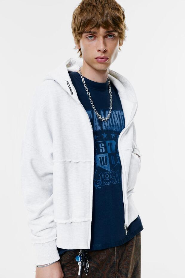 STWD Studio fermuarlı kapüşonlu sweatshirt - 6