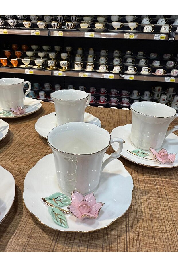 Roy King Kapitemonte 6'lı Porselen Kahve Fincan Takımı 99 ml HTN-014 - 1