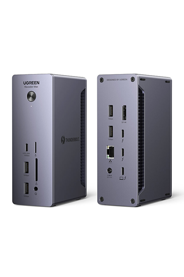 13w1 Stacja dokująca Thunderbolt 4 / USB-A / DP / RJ45 / czytnik SD TF / USB-C / mini jack - 3