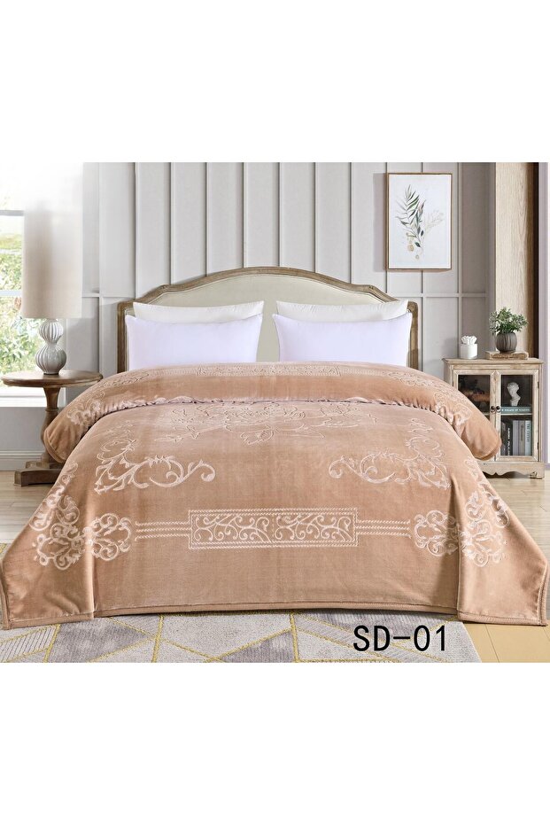 Soft, textured blanket with distinctive winter designs and patterns, 6 kg, size 240 x 220 cm - 1