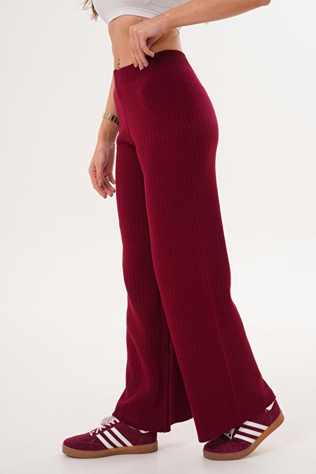 Kadın İspanyol Paça Triko Örme Pantolon 255048 - - 3