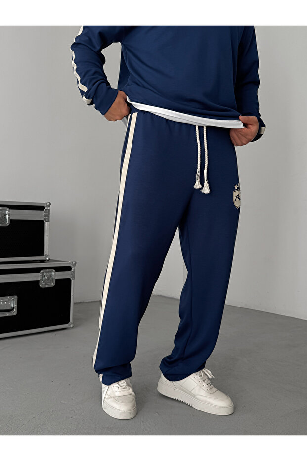 Lacivert R Kabartmalı Eşofman RES-1042 - 3