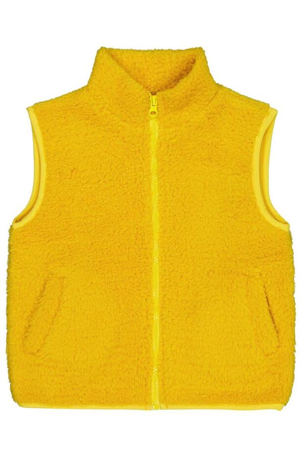 Zippered Vest with Pockets for Ages 2-5 - Mustard 4-5 Years