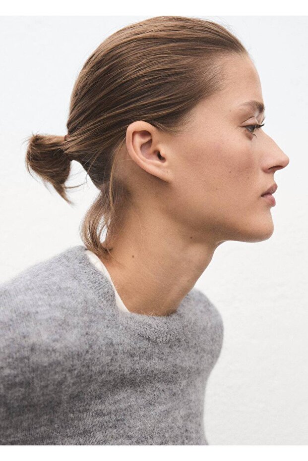 Yün karışımlı triko kazak - 5