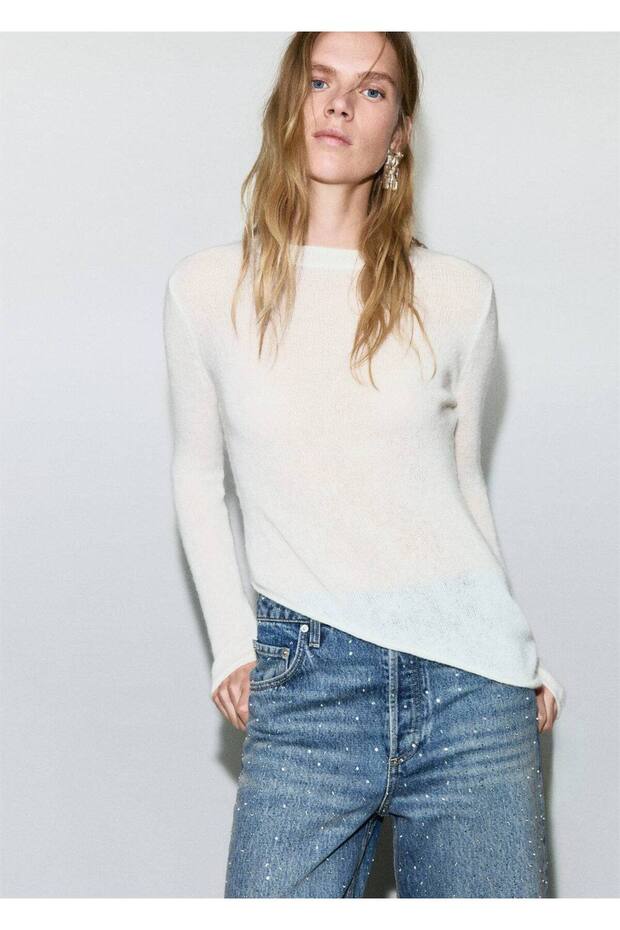 Alpaca and Wool Blend Asymmetrical Sweater
