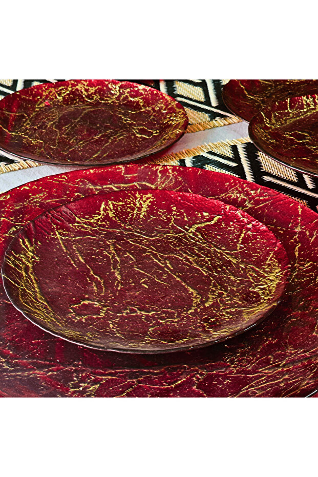 Glasscom Marmo Cam Pasta Tabağı Takımı - 3