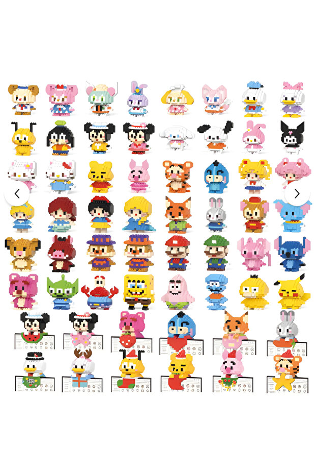 Bricks Sevimli Karakterler 3D Yapboz Hello Kitty Pink - 4