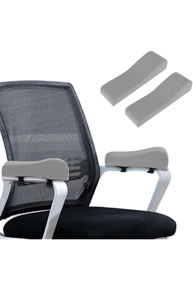 Office Chair Armrest Pads – Memory Foam Elbow Pillow for Forearm Pressure Relief, Comfortable Armrest Covers for Office Chairs, Wheelchairs & Gaming Chairs (2-Piece Set)