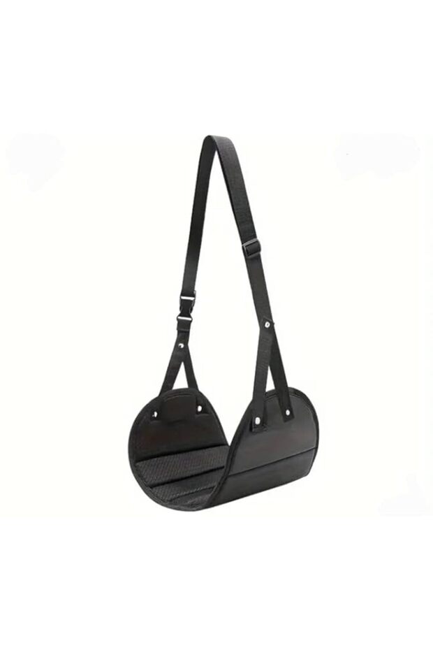DuMesho Travel Rest Hanging Foot Rest for Airplanes, Adjustable Strap, Versatile for Travel and Office, Black
