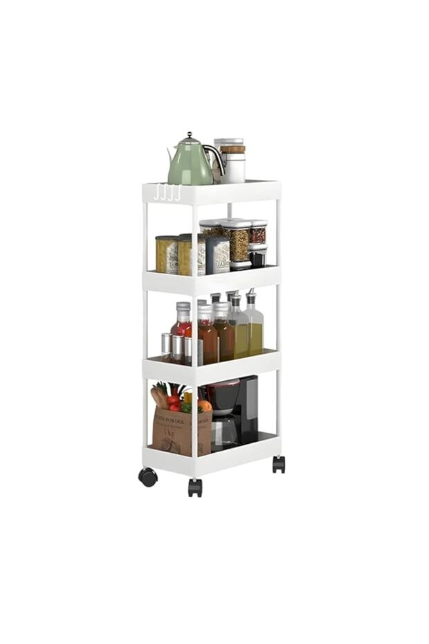 عربة تخزين متعددة الطبقات بعجلات من TRUGEN - عربة متدحرجة لتنظيم المنزل وتوفير المساحة - 1