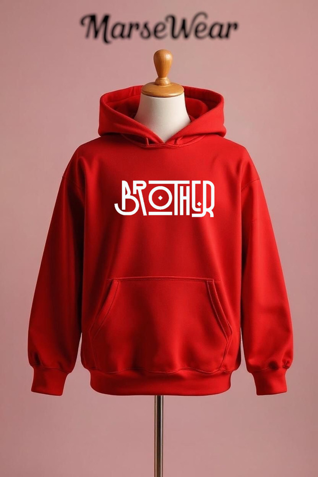 Brother Printed Cotton 3 Thread O Oversized Sweatshirt
