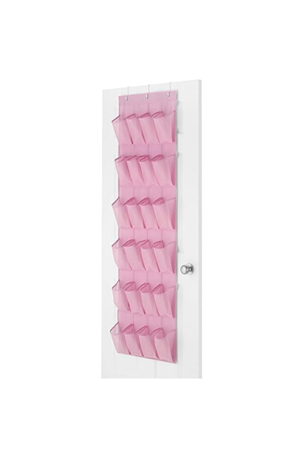 Whitmor 24 Pocket Over the Door Shoe Organizer - Pink