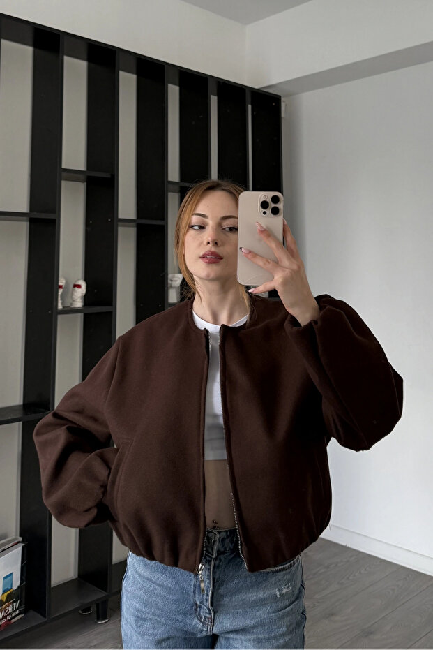Premium Kaşe Bomber Ceket - 1