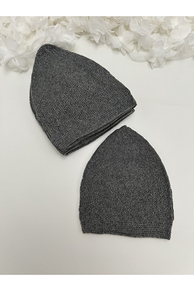 12 Gray Prayer Skullcaps - 1