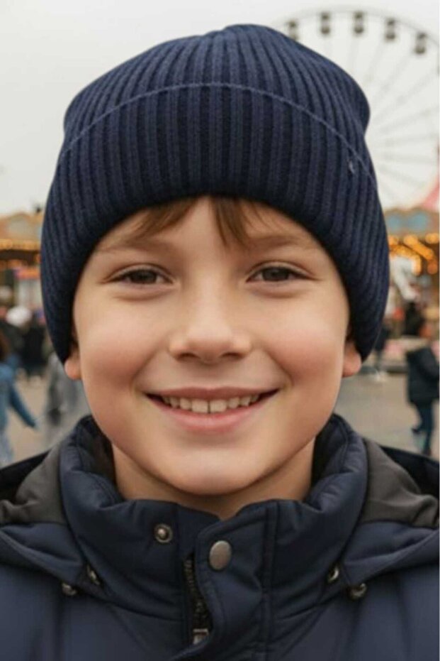 Boy 6-14 Years Old Corded Fabric Beret Children's Beret
