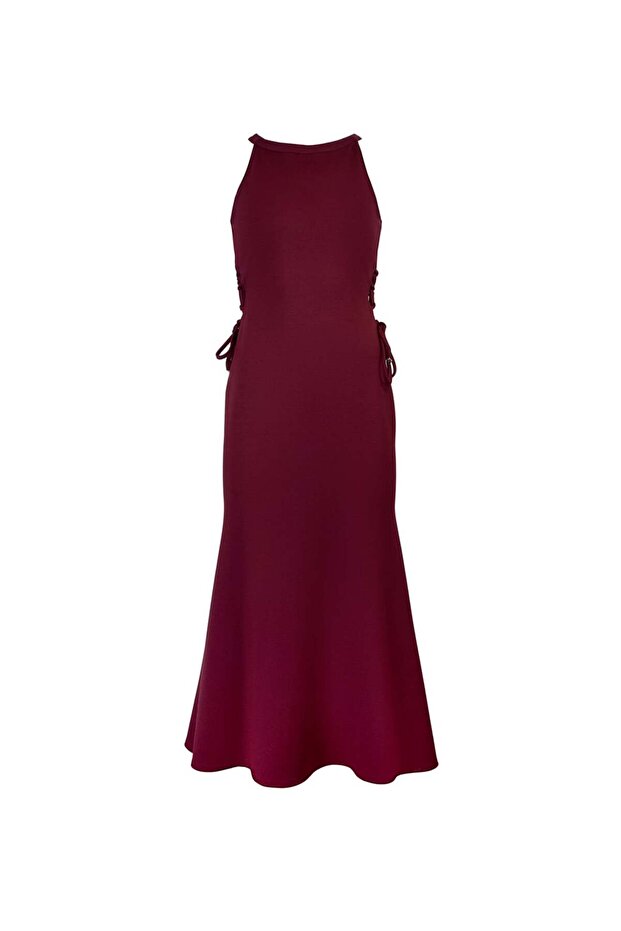 İp Detaylı Midi Elbise - 3