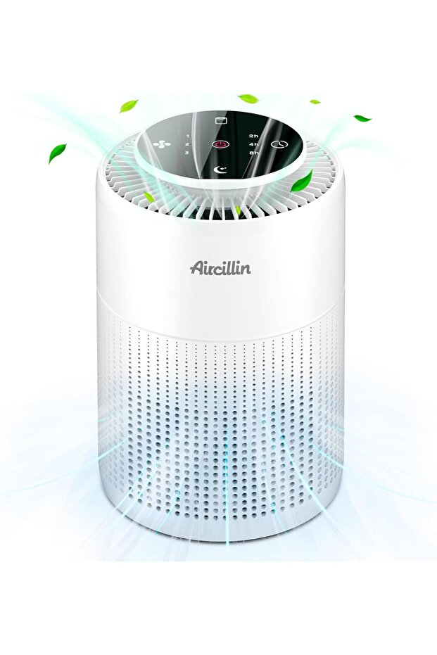 Aircillin Air Purifier AP070B (White) - HEPA Filter, Removes 99.99% to 0.1 microns