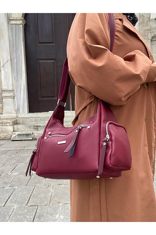 Crossbody and Shoulder Bag with 8 Compartments, Lined, Long Strap, Suitable for Daily Use - 1