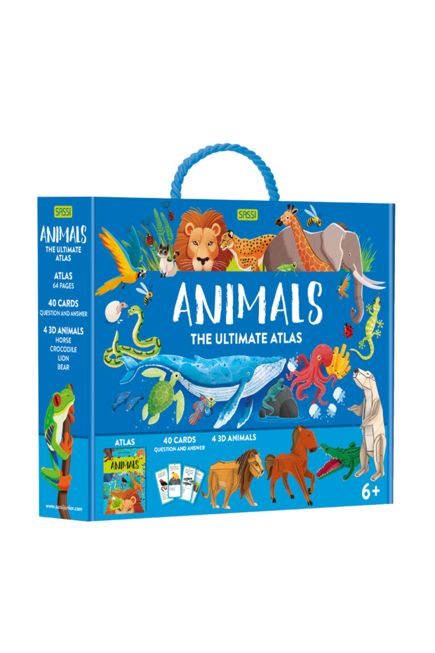 Mega Atlas - Animale, SASSI, 6 ani+ - 1