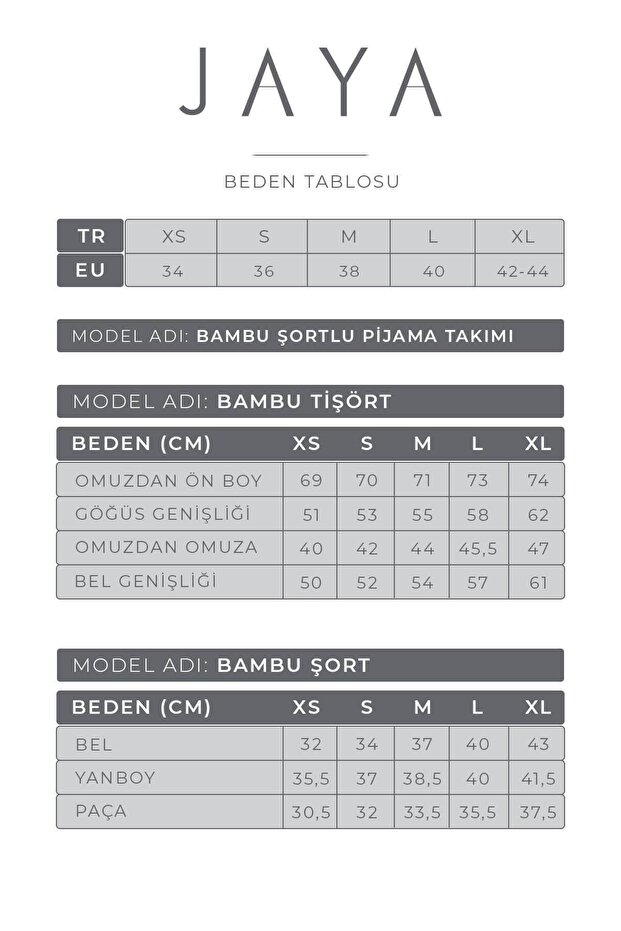 Bambu Şortlu Pijama Takımı / Krem - 5