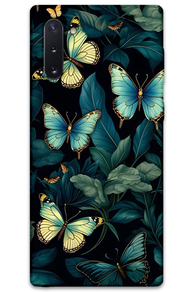 Galaxy Note 10 Compatible Butterfly Pattern Phone Case + Screen Protector - 5791